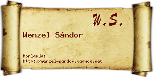 Wenzel Sándor névjegykártya